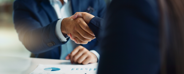 closeup of two professionals shaking hands